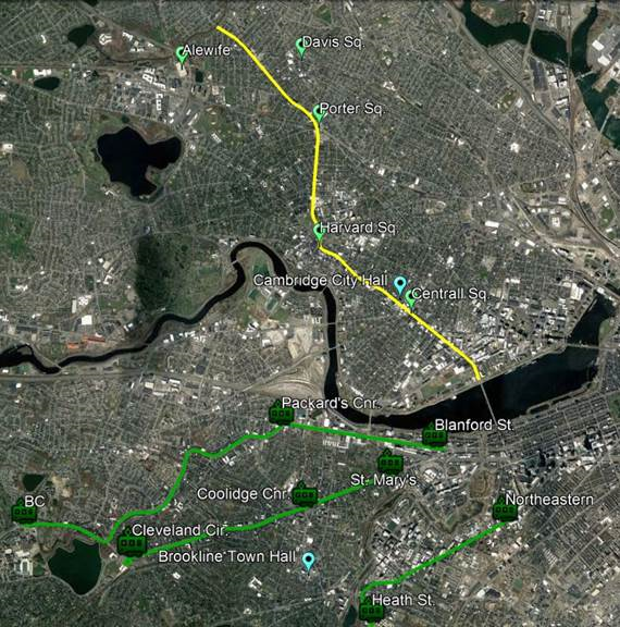 Map of four TSP corridor pilots