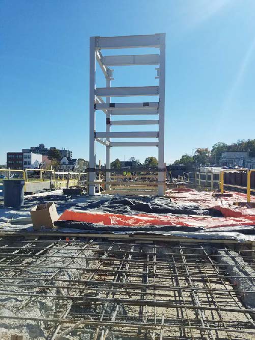 Concrete blankets over the areas that were poured on October 20 (October 22, 2018)