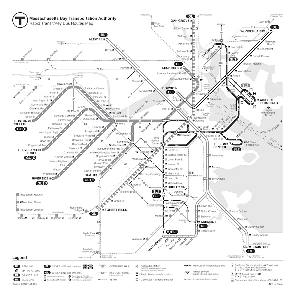 MBTA Bus Route Map