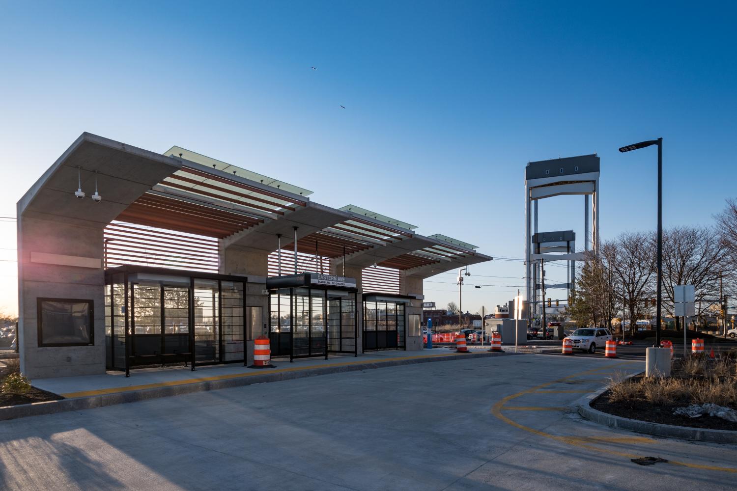 New SL3 station at Eastern Ave in Chelsea, MA