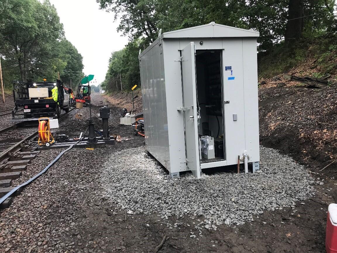 Image of new ATC signal house on Fitchburg Line