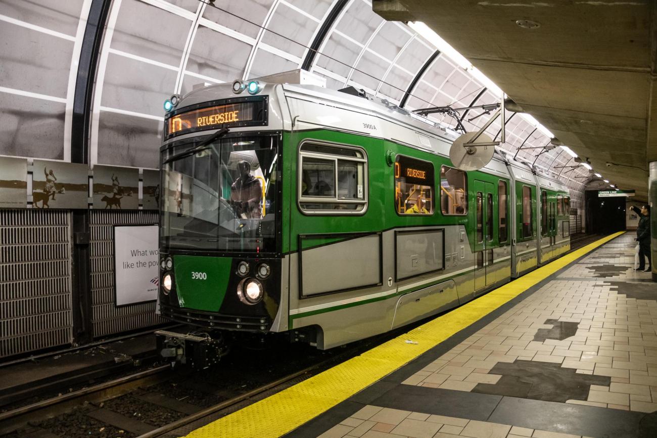 The first of 24 new Green Line vehicles went into regular service on December 21, 2018. The vehicle is pictured here at North Station.