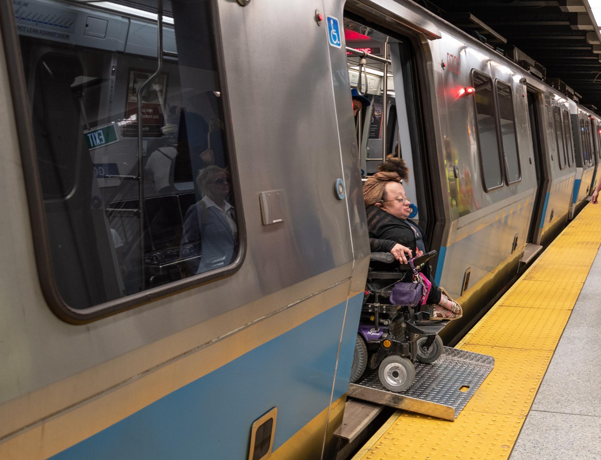 exiting blue line with bridge plate