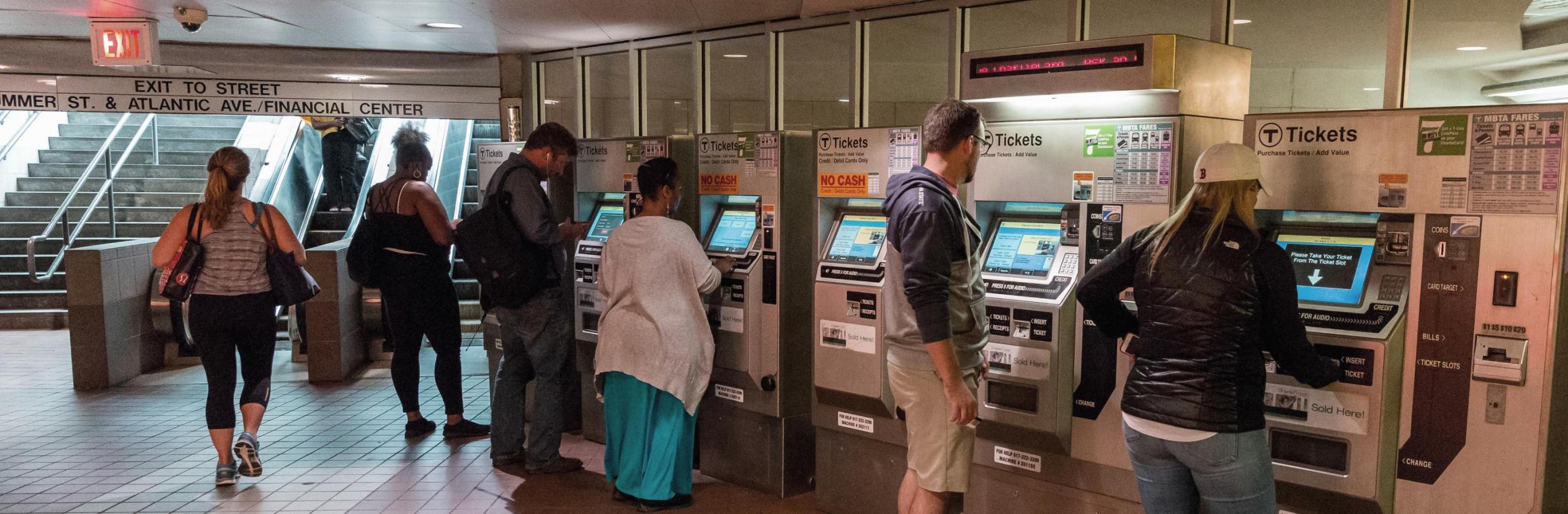 fare vending machines south station