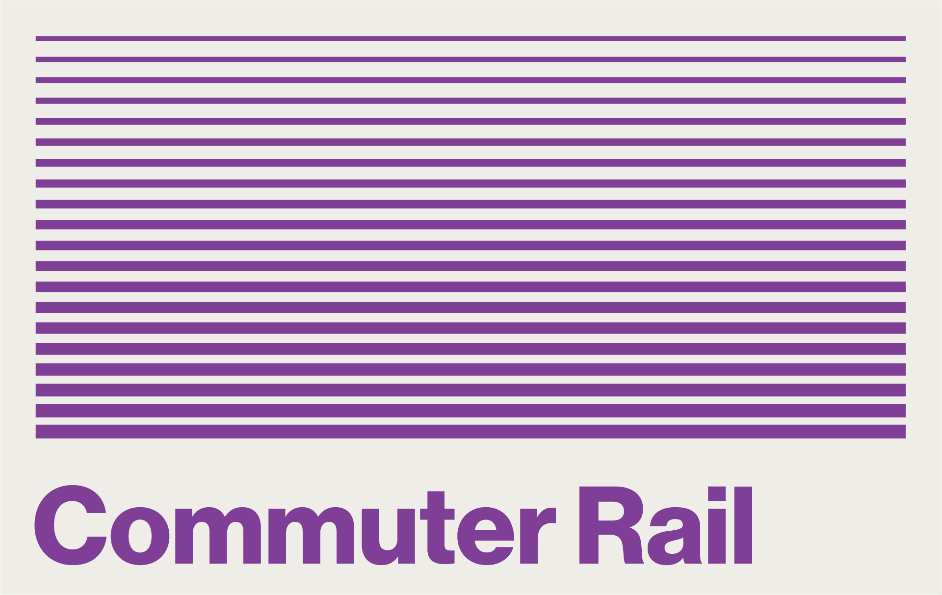 Decorative. Text: Commuter Rail.