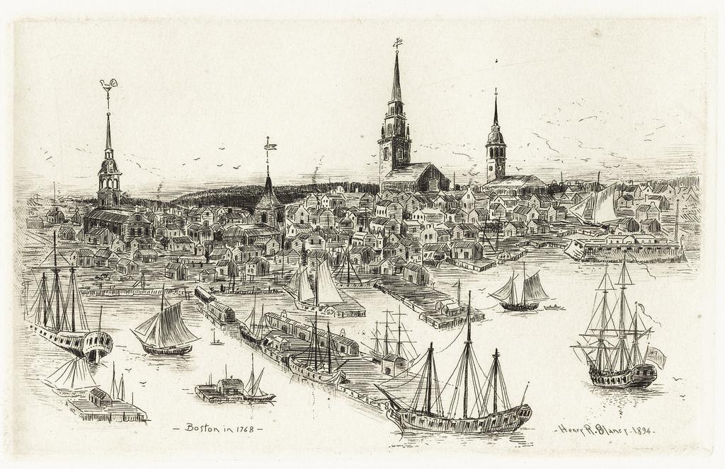 boston harbor 1768