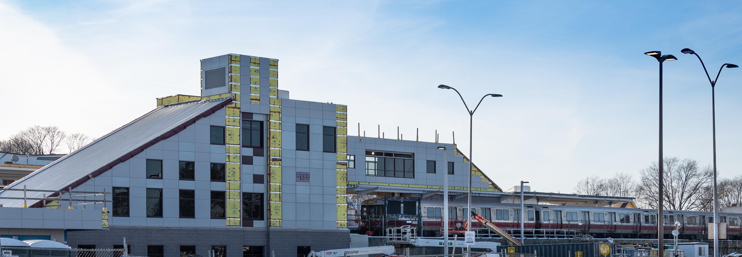 Wollaston Station under construction