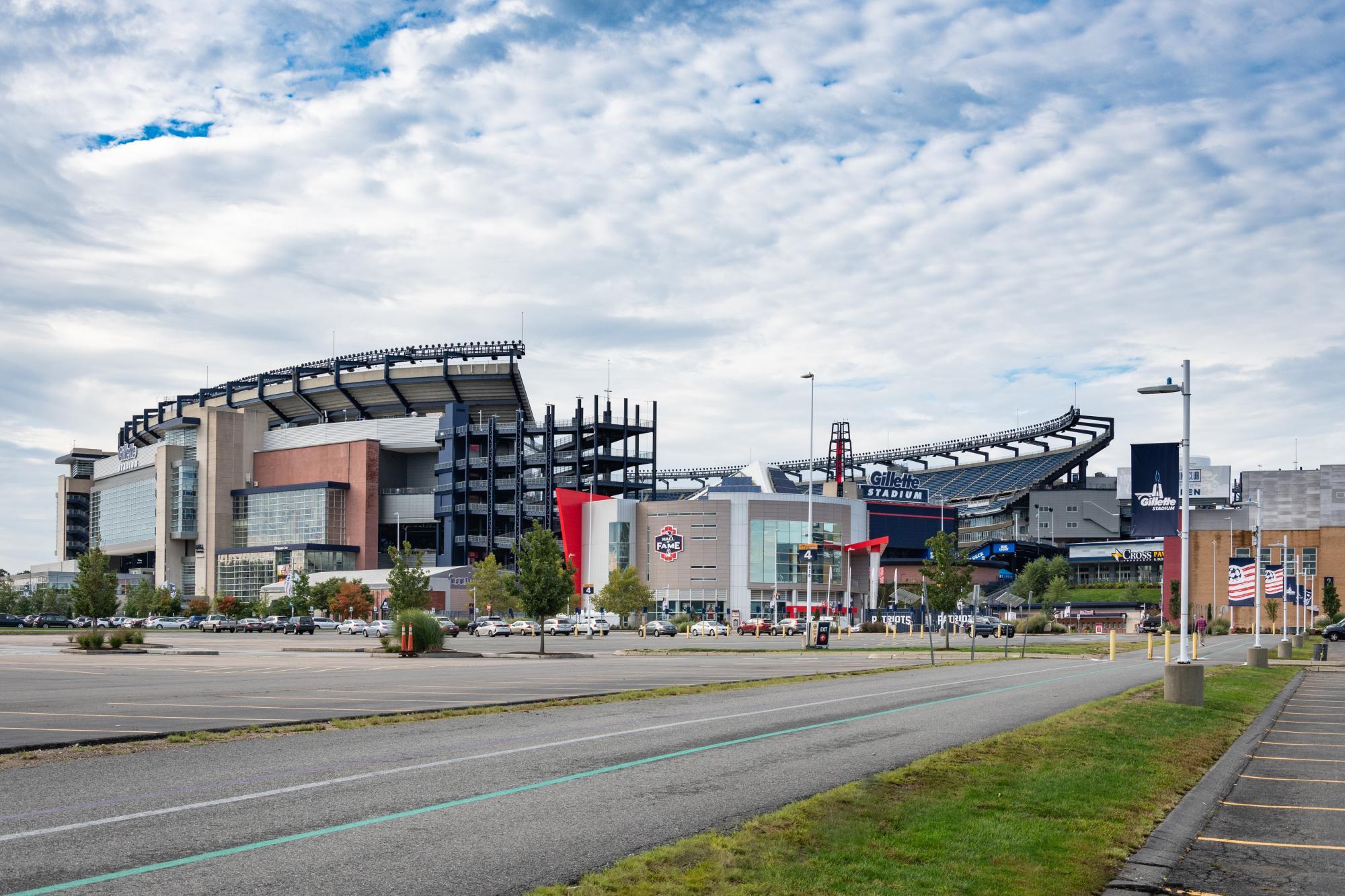 Gillette Stadium viewed from the outside