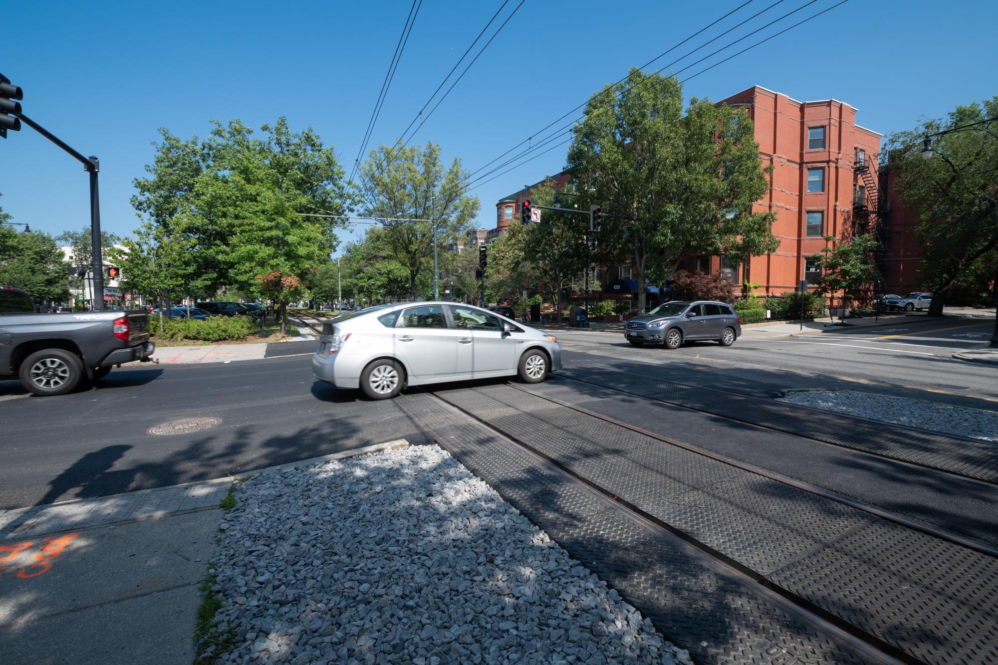 C Line intersection at Carlton and Beacon streets, after intersection upgrade completed