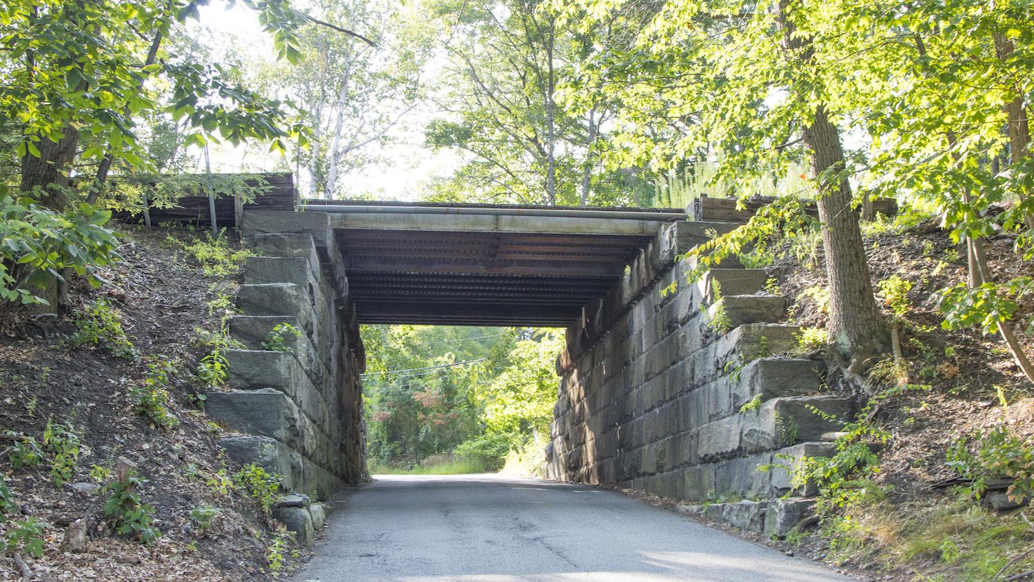 The existing bridge over Intervale Road is being replaced.