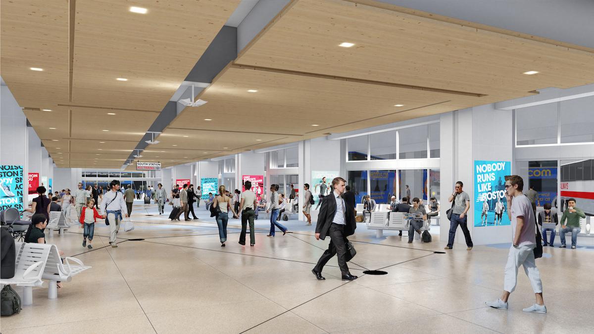 A rendering shows what the expanded bus terminal will look like at South Station
