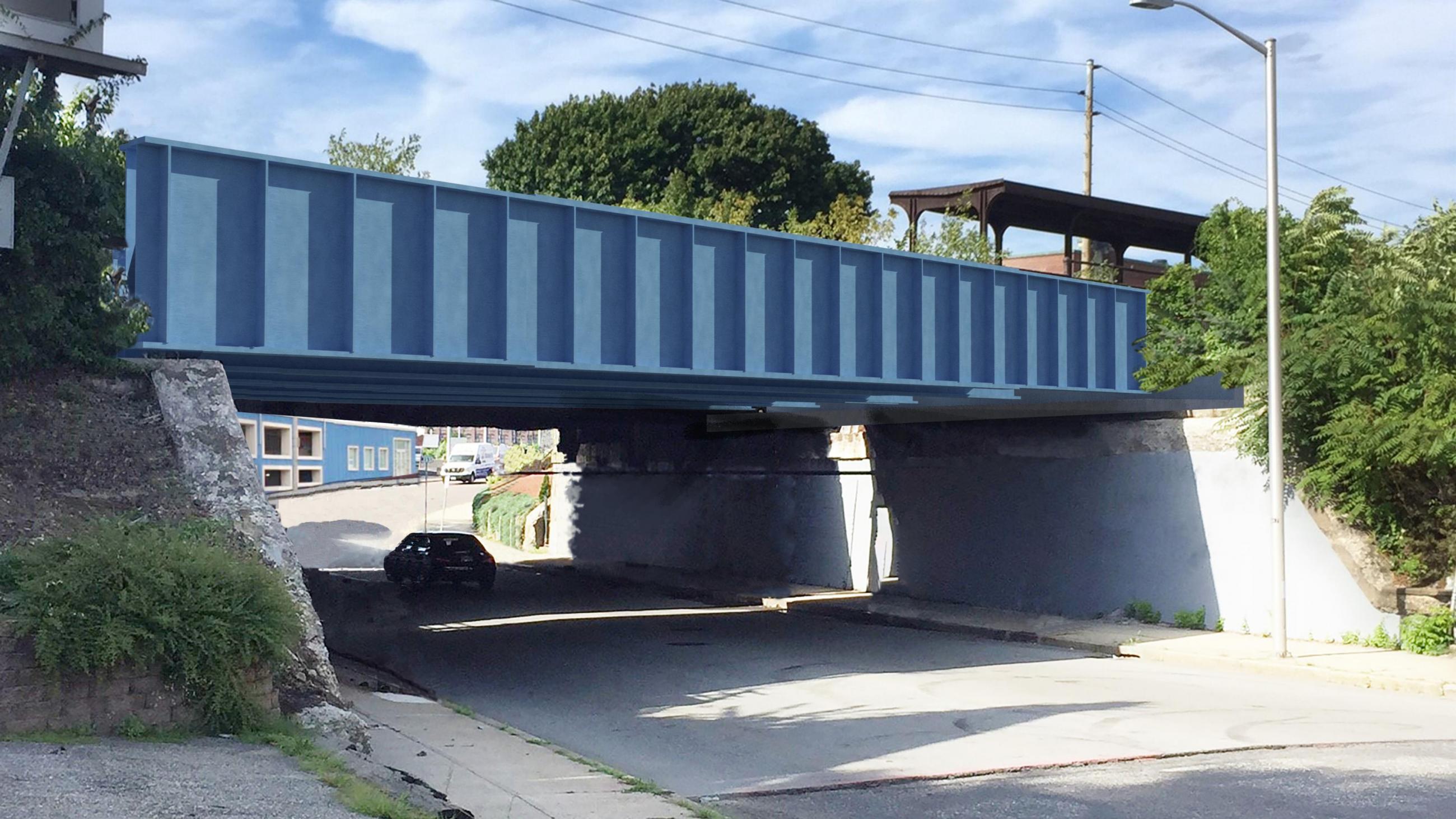 A rendering of the proposed changes to the Parker Street bridge on the Haverhill Line of the Commuter Rail