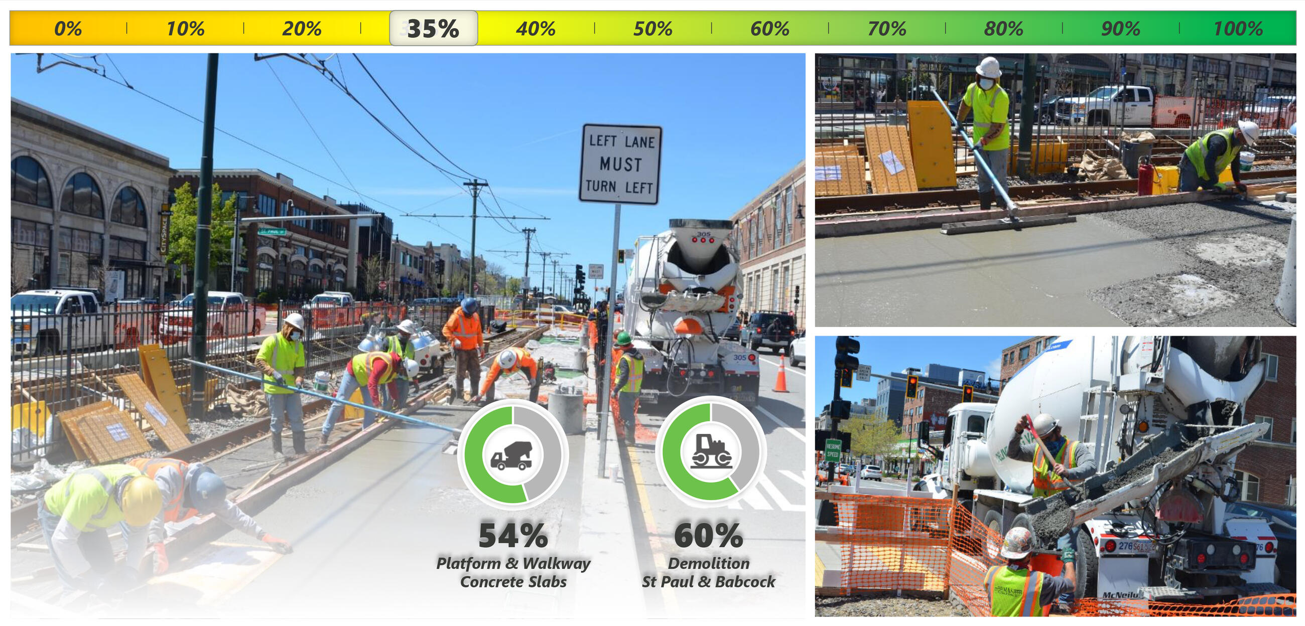 B Branch Station Consolidation Progress Photo