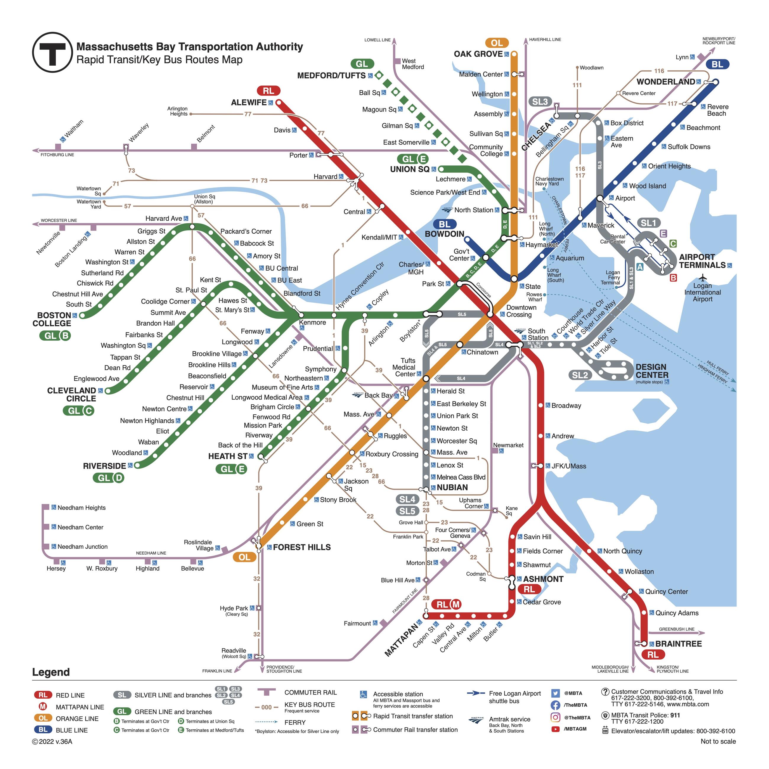 A Brief History Of MBTA Transit Maps The History Of The T MBTA   3 21 2022 Subway Map 1 