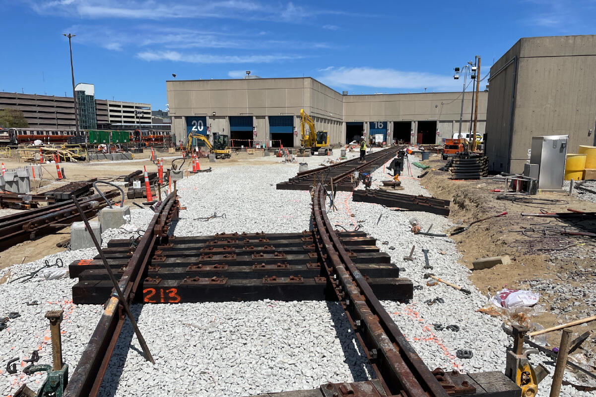 a partly constructed track outside the wellington facility on a sunny day