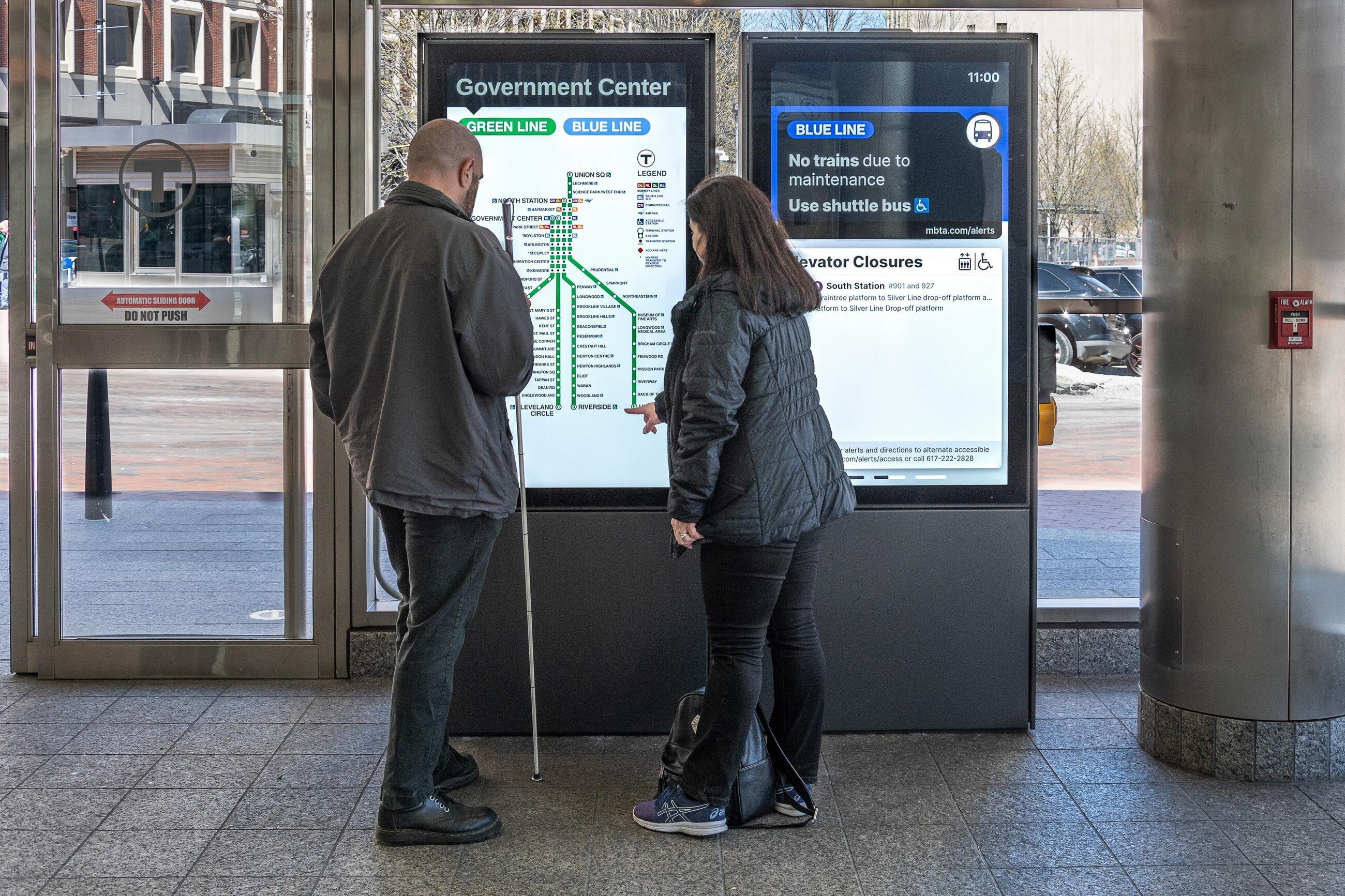 Accessibility improvements include in-station digital screens