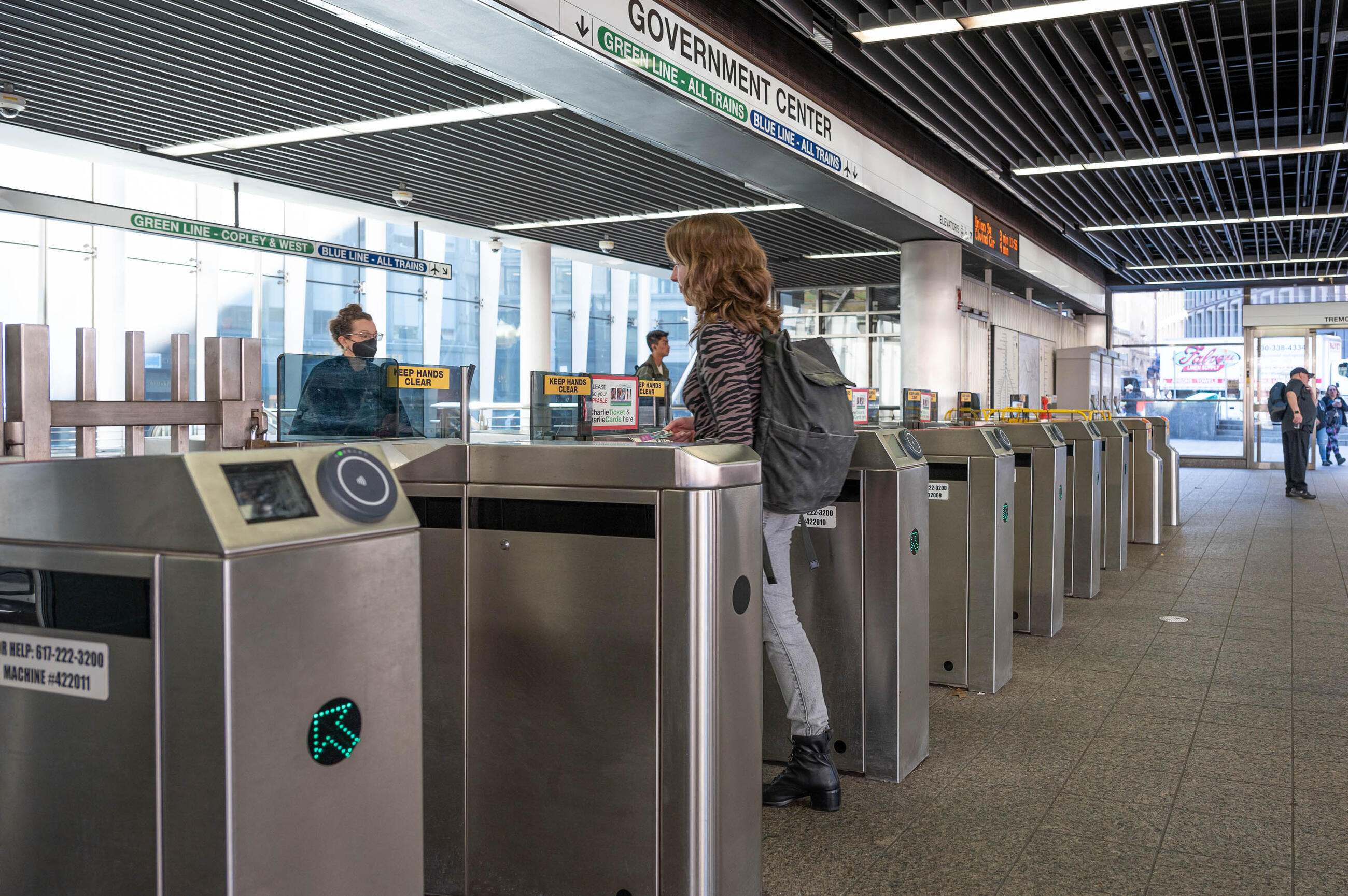 Riders at fare gates