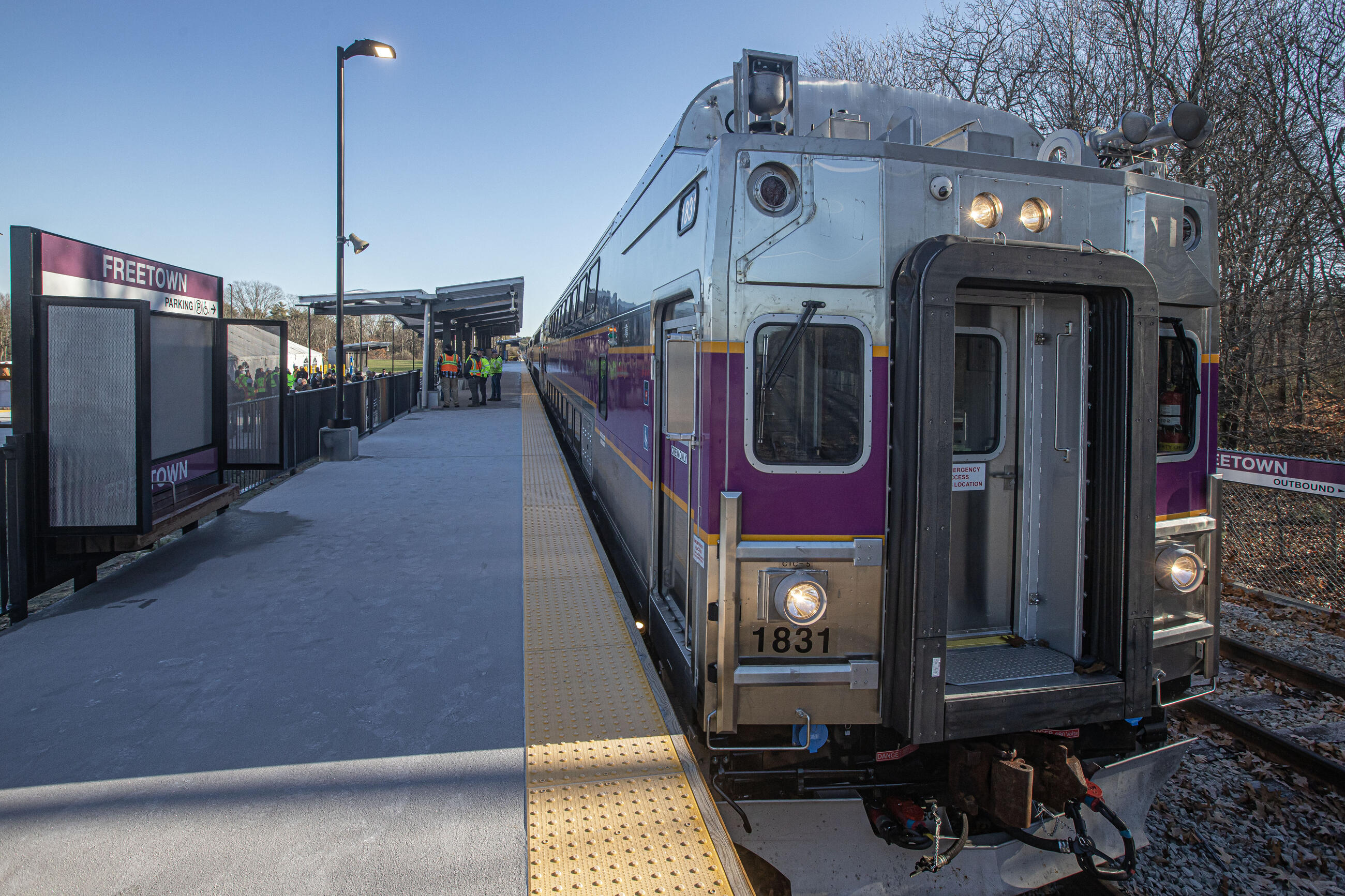 Commuter rail coach at Freetown Station