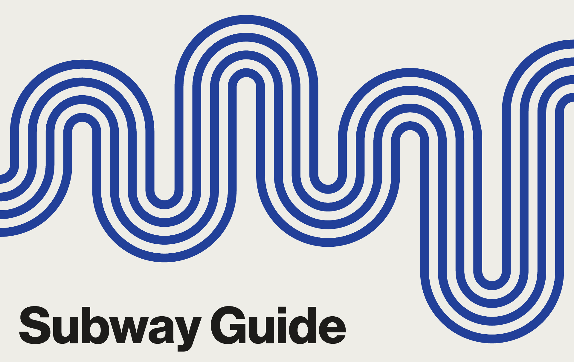 Blue spiraled graphic with "Subway Guide" label