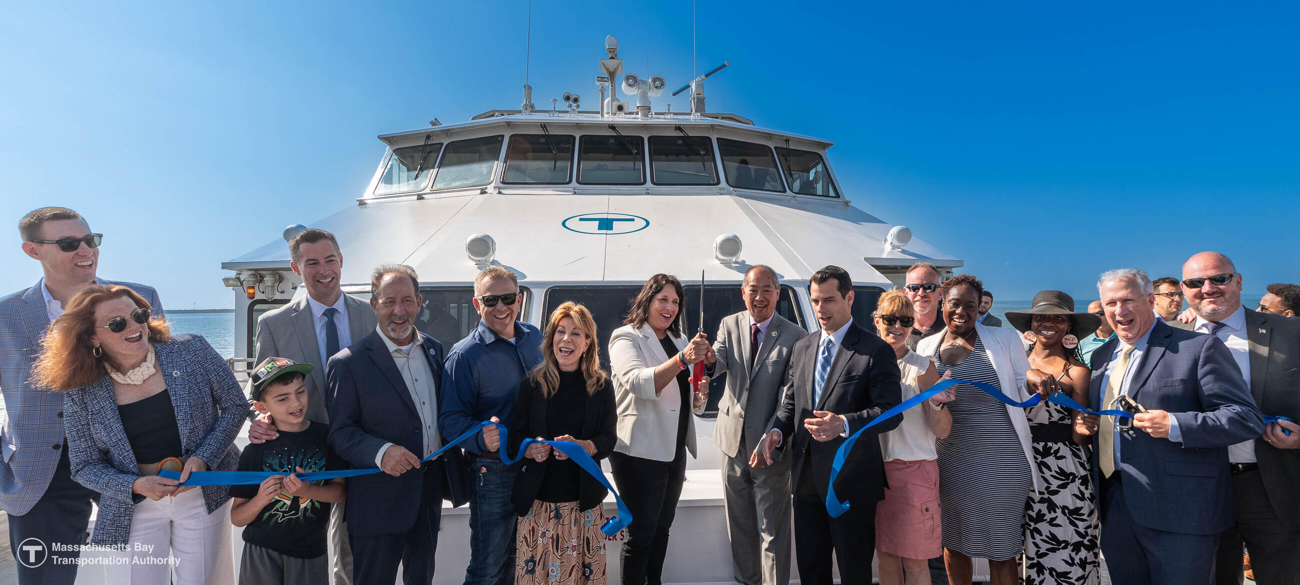 Lieutenant Governor Driscoll, state officials, elected leaders, and others joined MassDOT Secretary Fiandaca and MBTA General Manager Eng for a ceremonial ribbon-cutting today at the Lynn Ferry.