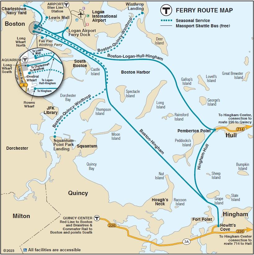 Ferry map November 2023
