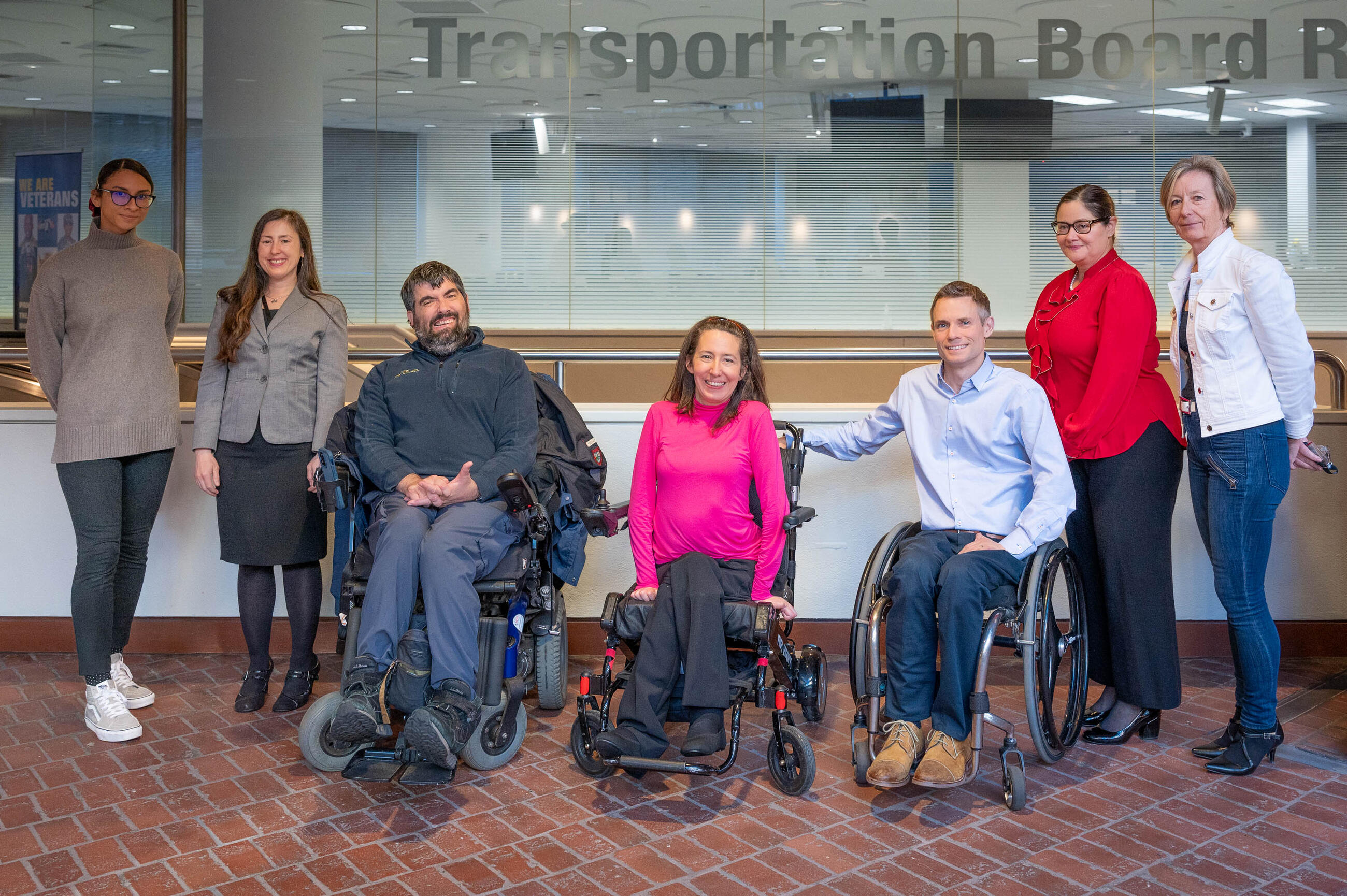 The System-Wide Accessibility (SWA) team at a disability summit