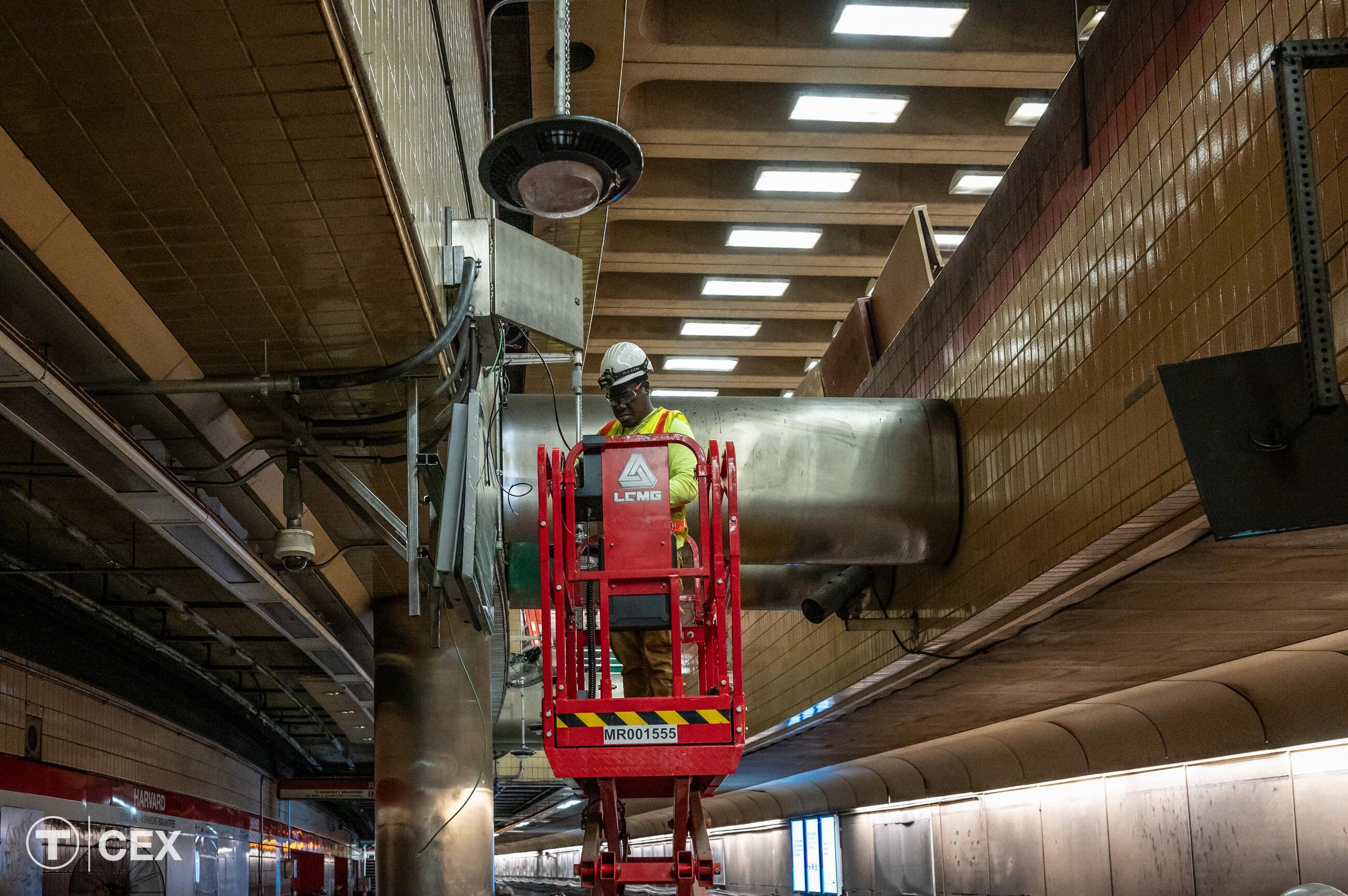 Work was also completed within Red Line stations during this service suspension. Complimentary photo by the MBTA Customer and Employee Experience Department. 