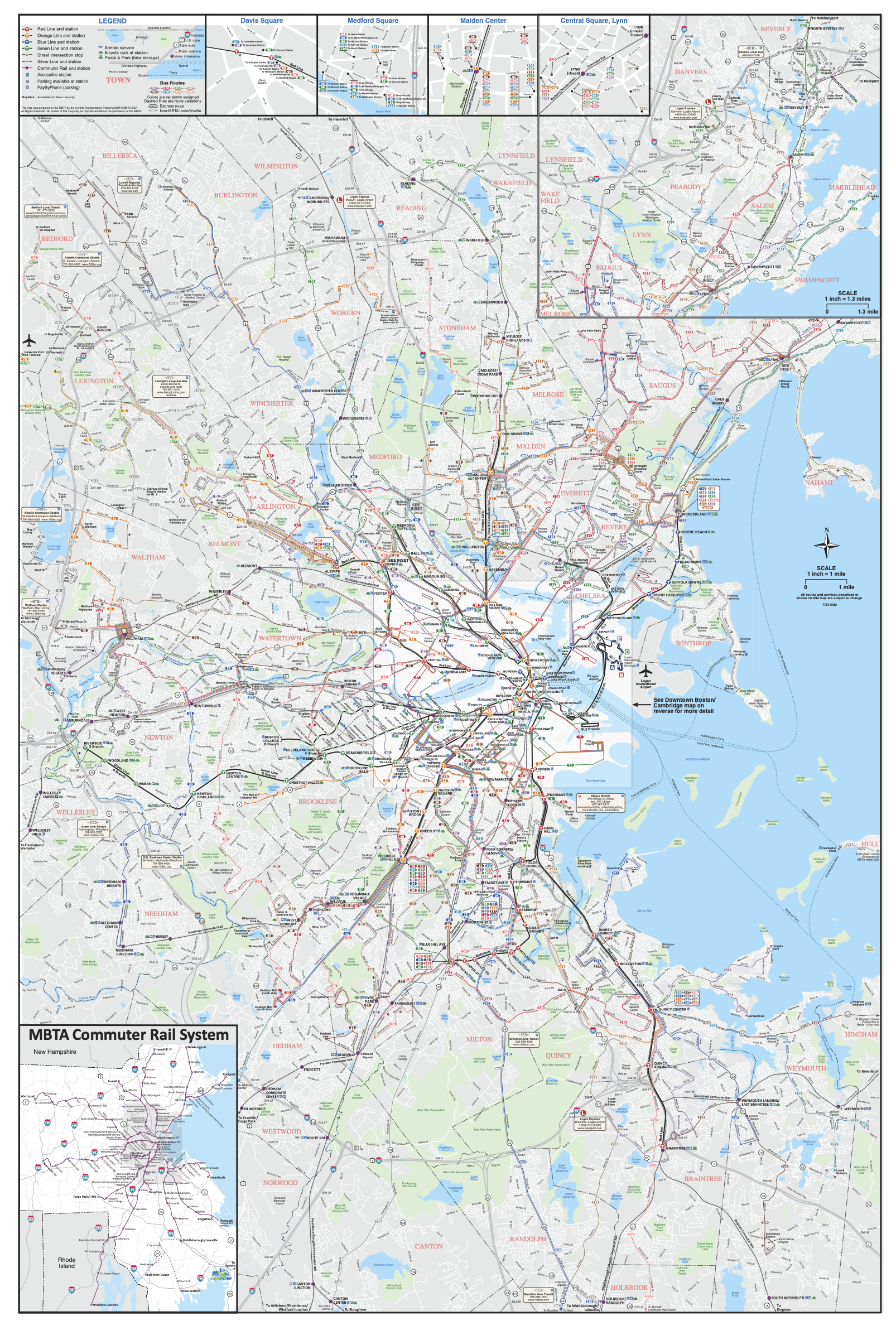 Full MBTA system map