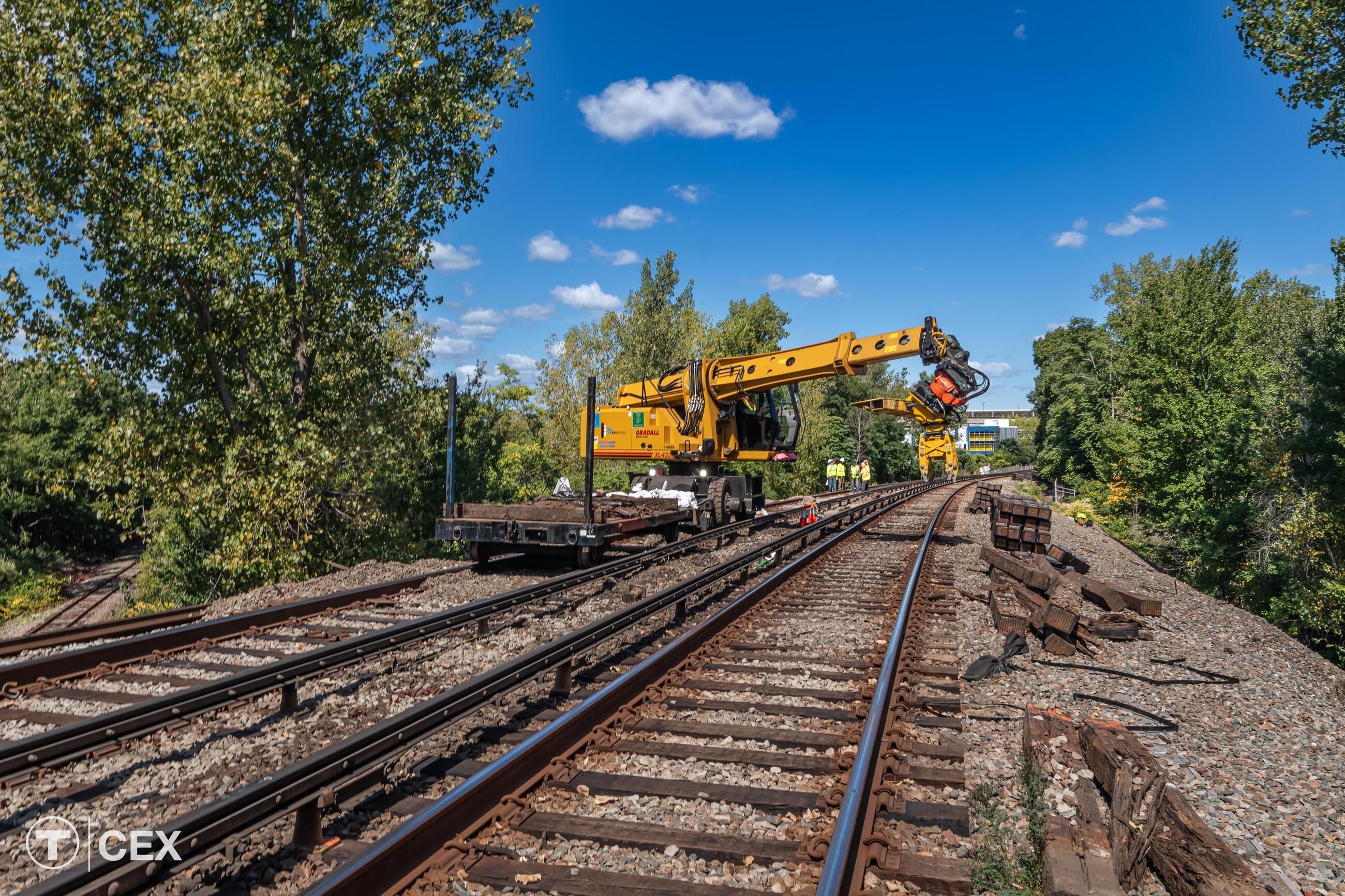 Crews performed improvement work along the Red Line. Complimentary photo by the MBTA Customer and Employee Experience Department.