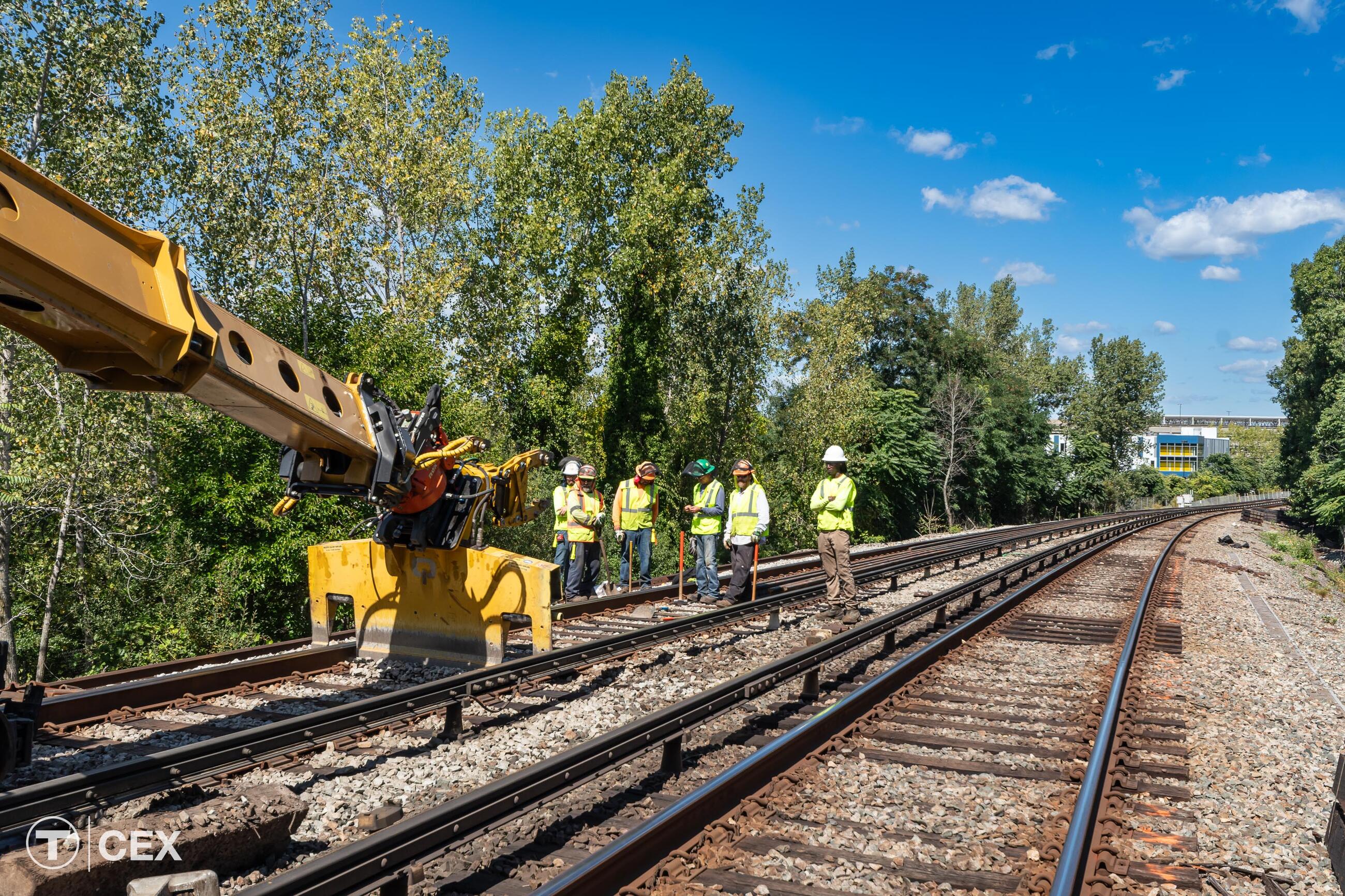 Crews worked in critical track areas during this Red Line service suspension. Complimentary photo by the MBTA Customer and Employee Experience Department.