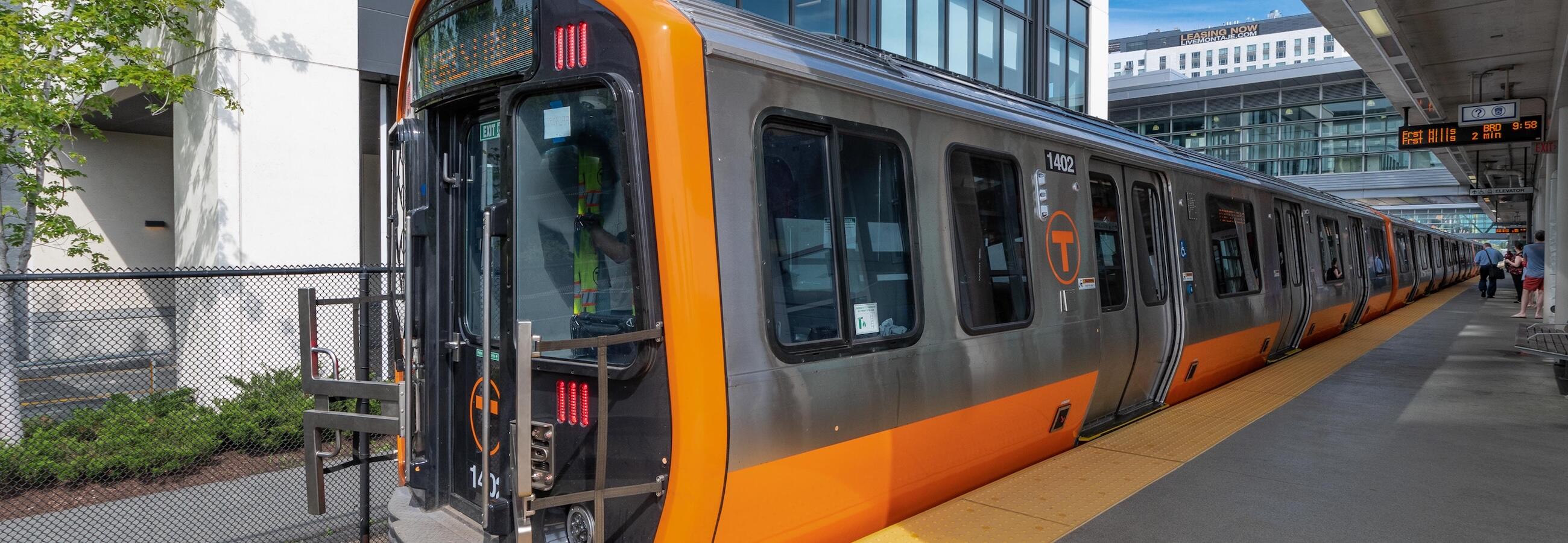 A new Orange Line train at Assembly station