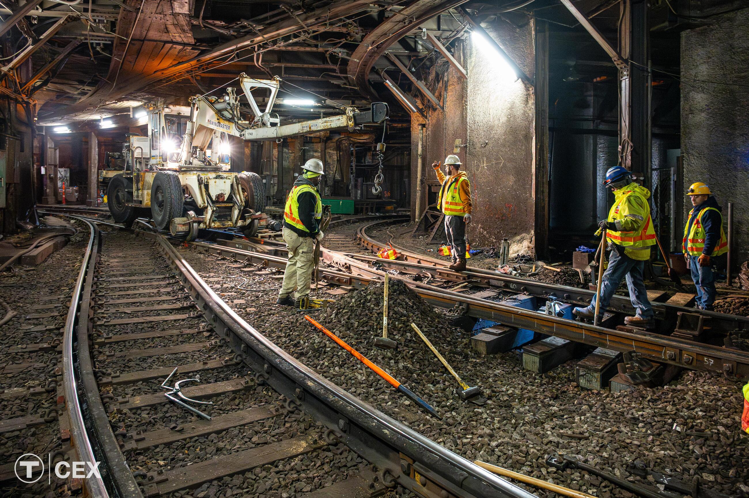 Work taking place in the Green Line tunnel