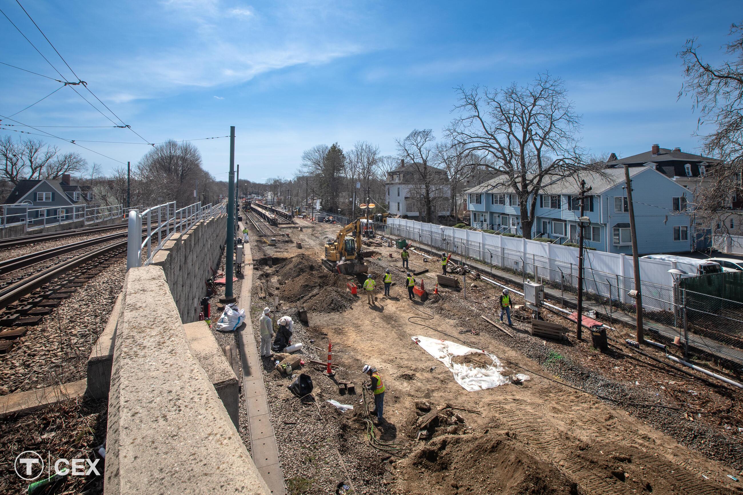 Work taking place on the Ashmont Branch