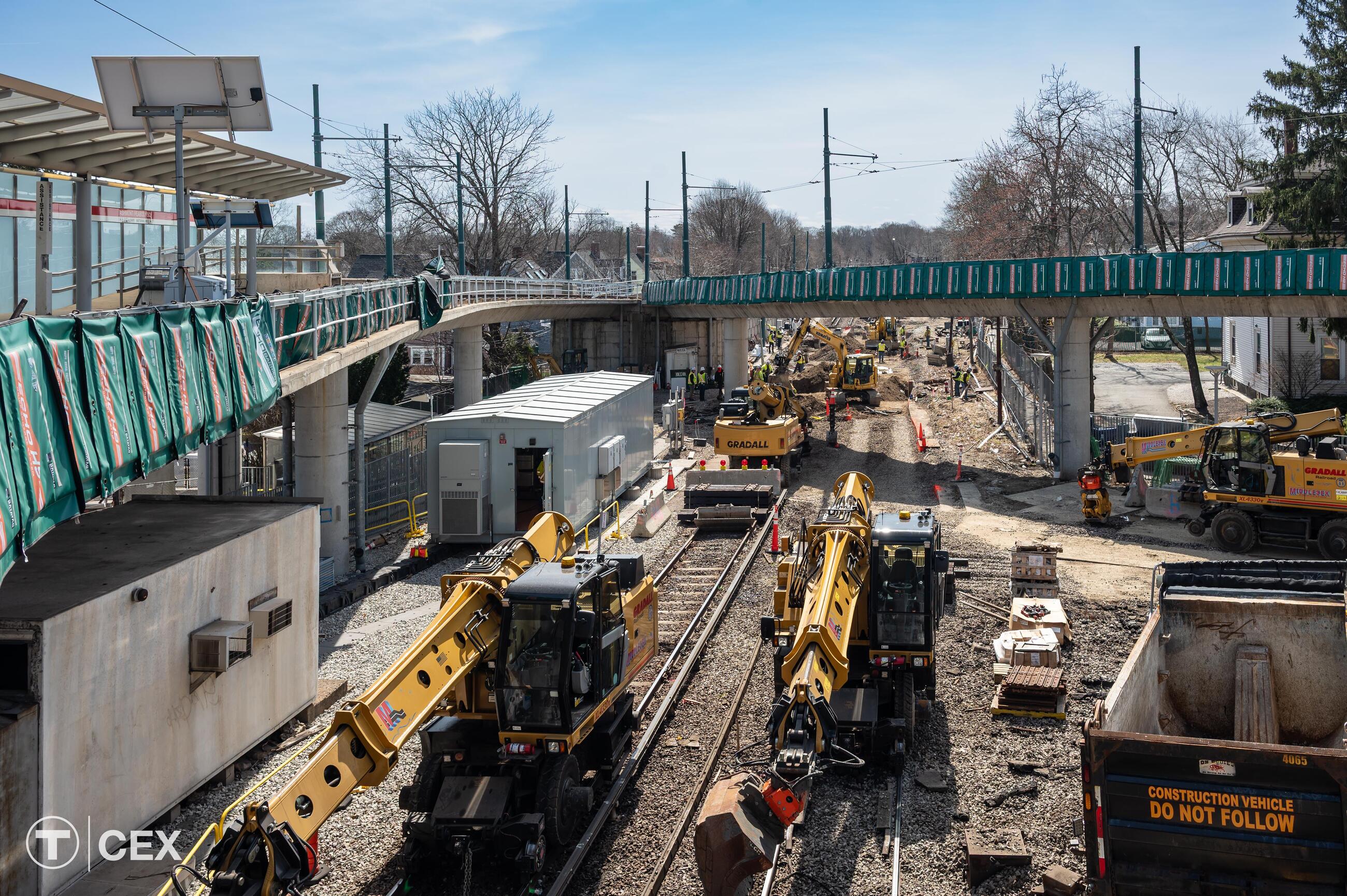 Work taking place on the Ashmont Branch