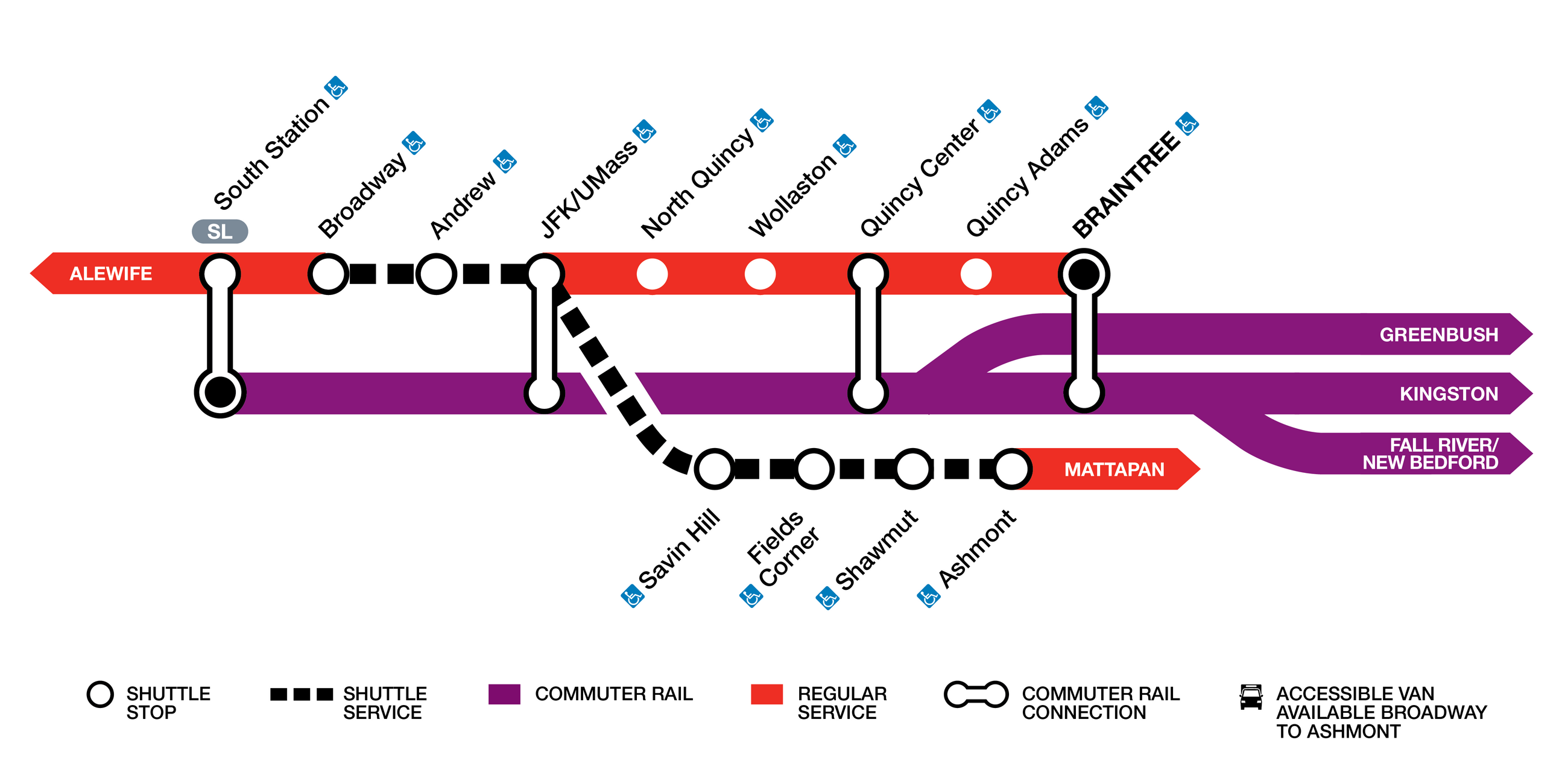 Alternative service during the Red Line Work on Feb 21 - 22