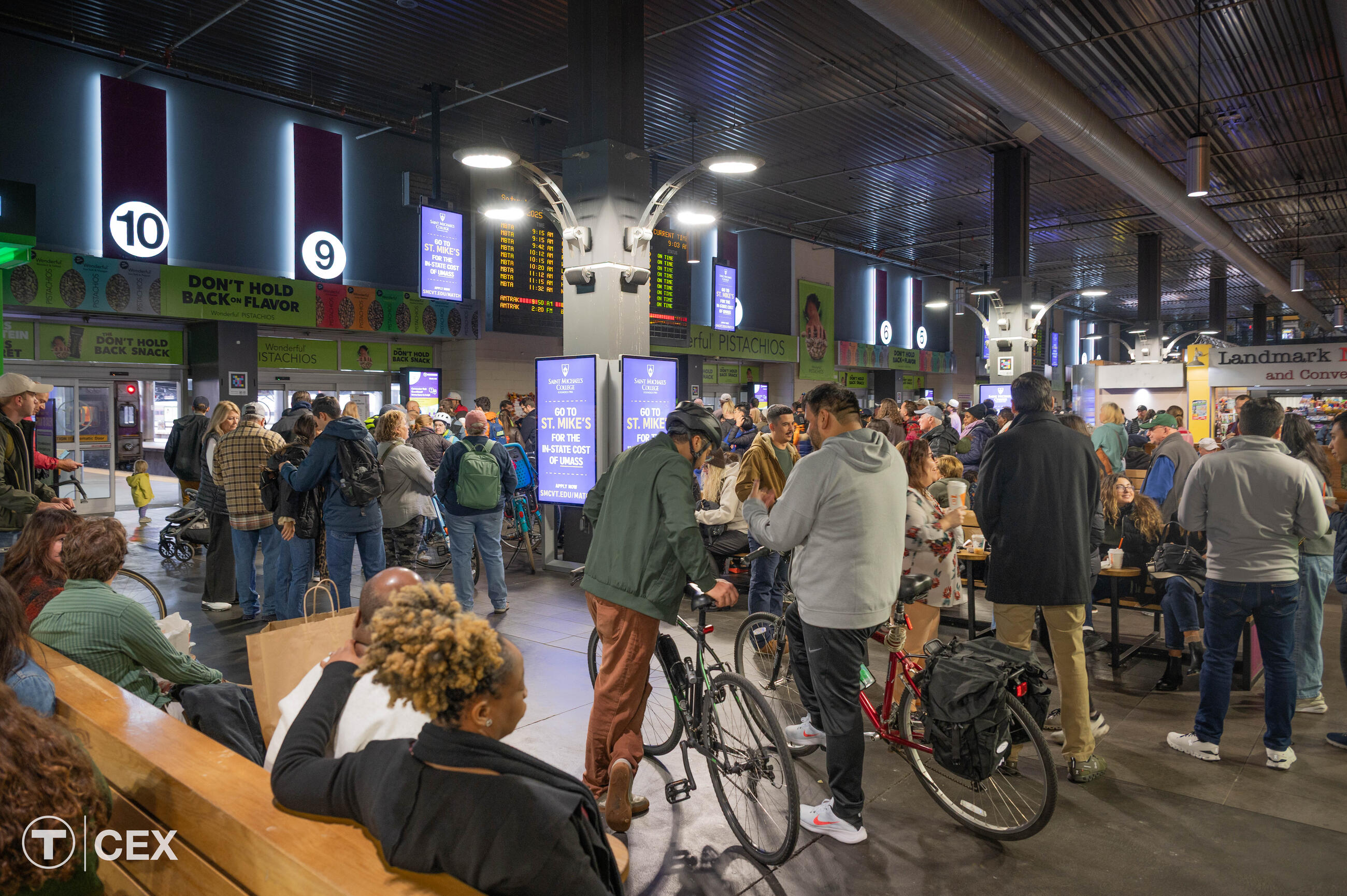 Passengers getting ready to board last year’s Fall Rail Ride at North Station.