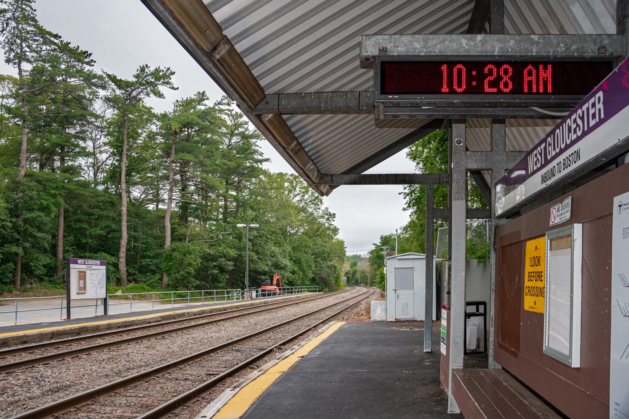 The platform at West Gloucester Commuter Rail Station