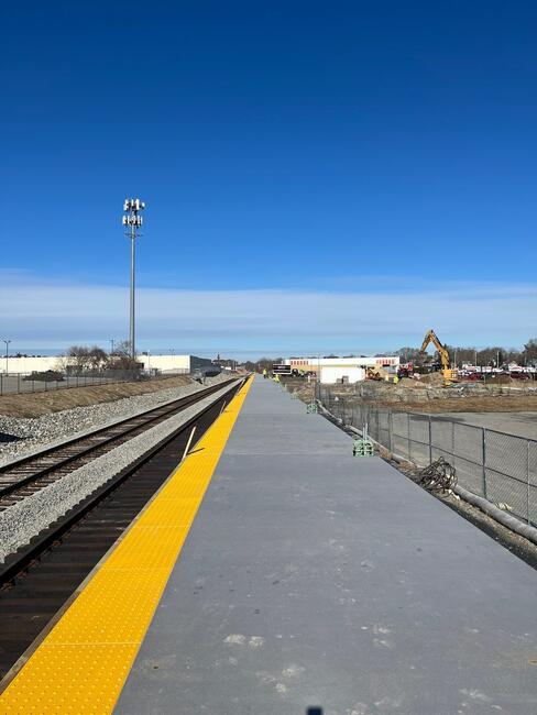 New platforms next to rail tracks