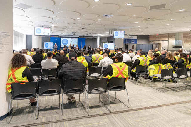 MBTA personnel participating in right of way (ROW) classroom training