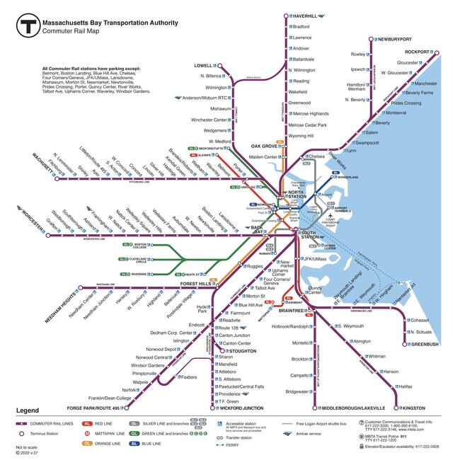 Commuter Rail System map