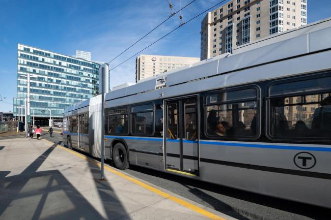 silver line bus exterior