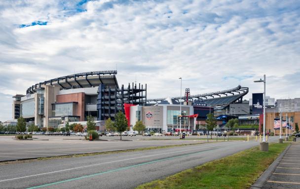 Gillette Stadium viewed from the outside