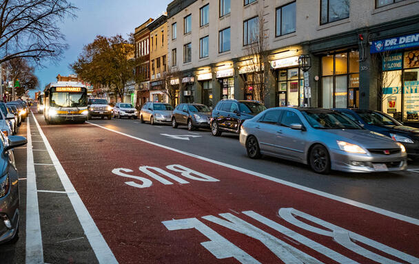 view of bus lane